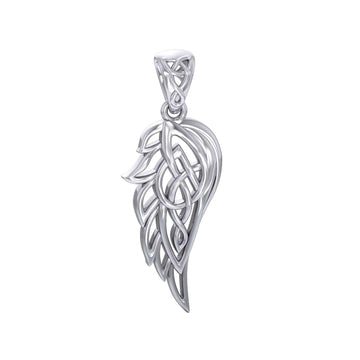 Guardian Angel Celtic Wing Silver Pendant TPD5912 - Jewelry